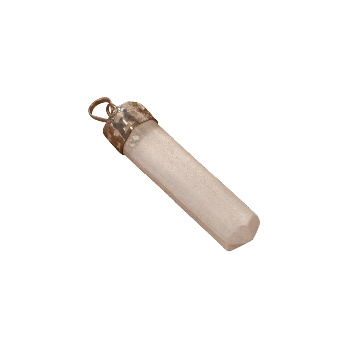 Selenite Pencil Pendant Crystal cat