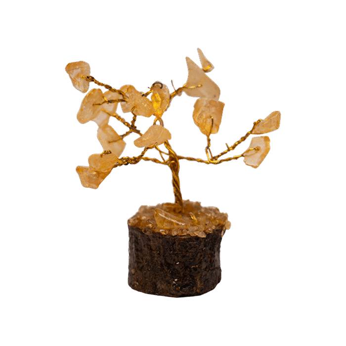 Citrine 15 Beads Tree Crystal cat