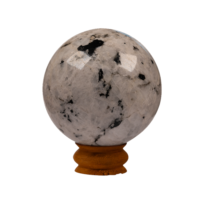 Moonstone Sphere Crystal cat