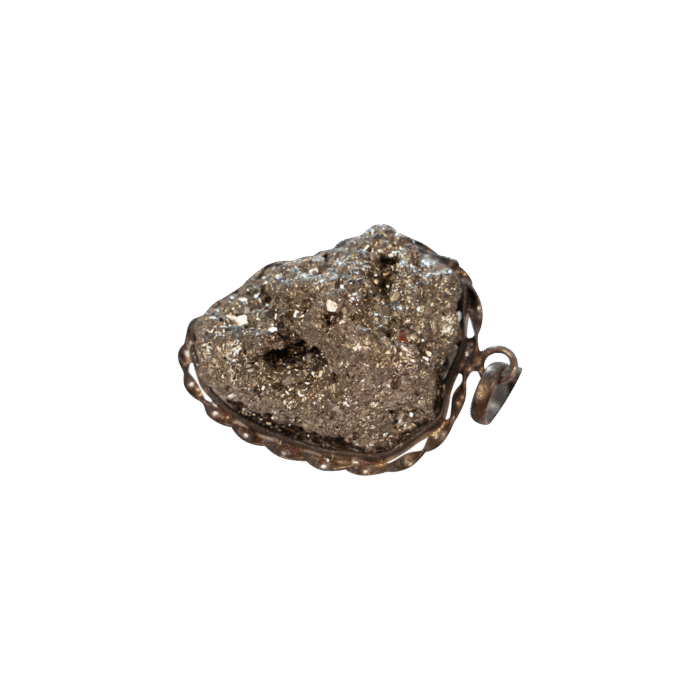 Pyrite Raw Pendant Crystal cat