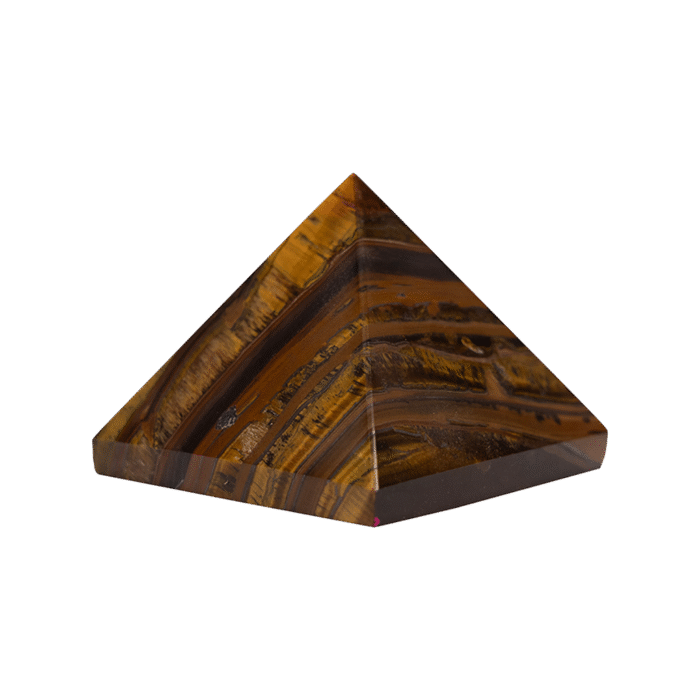 Tiger Eye Pyramid Crystal cat